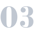 number 03 in light gray